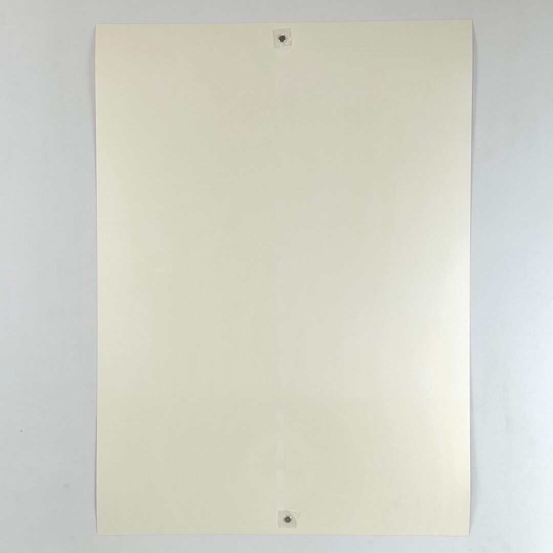 Backside of poster showing pristine condition and no damage. 
