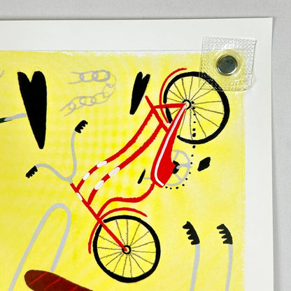 Top right corner of poster with no visible damage. 