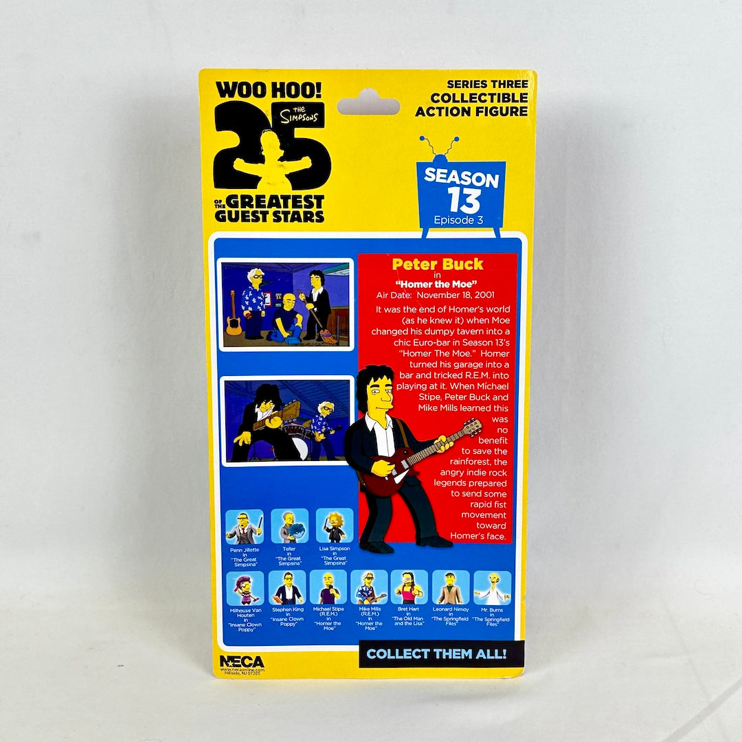 Packaged action figure with colorful box design on a white background