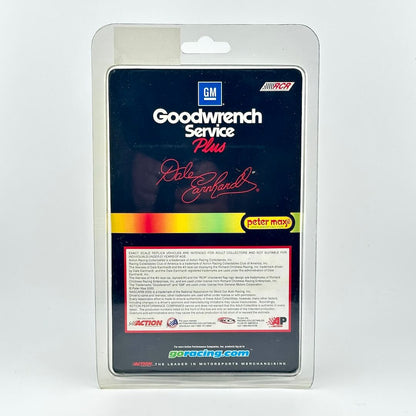 Goodwrench Service Plus Peter Max collectible car in its original clear plastic blister packaging.