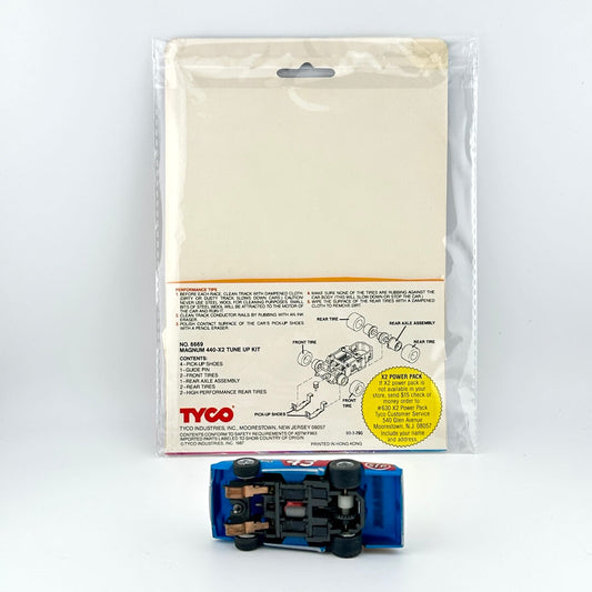 Tyco model car tuning kit packaging on a white background