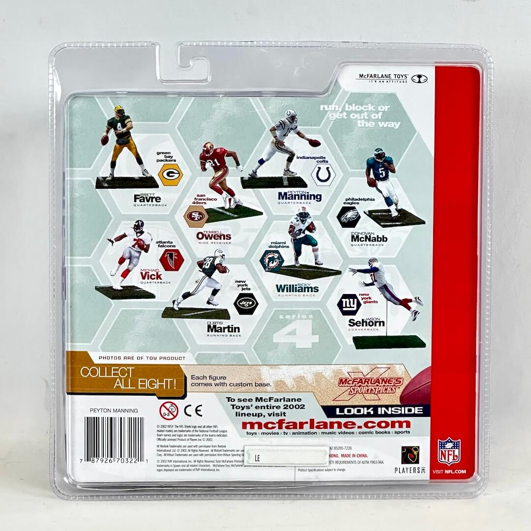 Back of action figure packaging featuring other player illustrations against white background. 