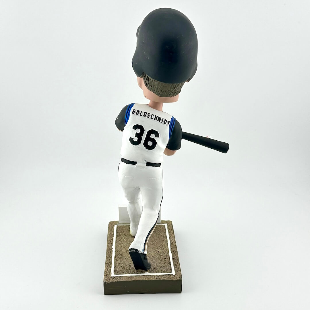 Bobblehead of a baseball player in a white uniform with number 36 on a white background