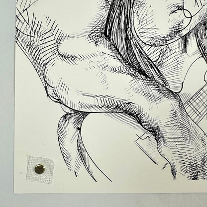 Bottom left corner of poster showing crisp corner and edges. 