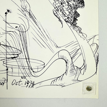 Bottom right corner of poster. Crisp corner and edges. 