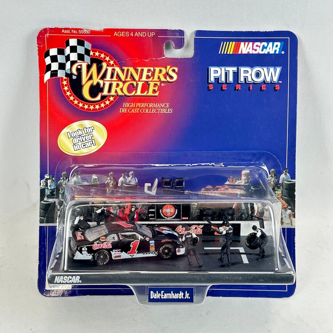 Winner's Circle NASCAR Pit Row Series diecast collectible in packaging on a gray background
