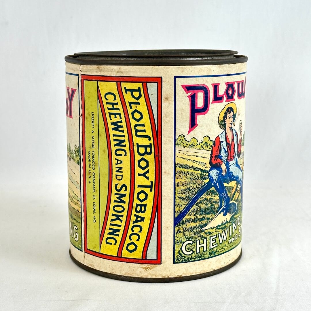 Plow Boy Chewing and Smoking Tobacco Tin