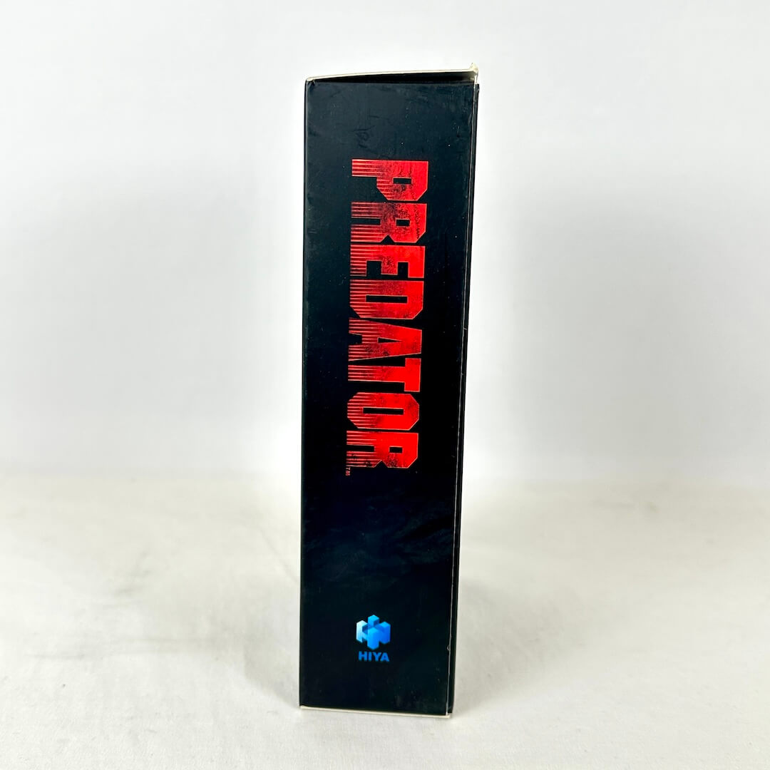 Side view of packaging with "Predator" logo down side and smaller Hiya Toys logo at bottom. 