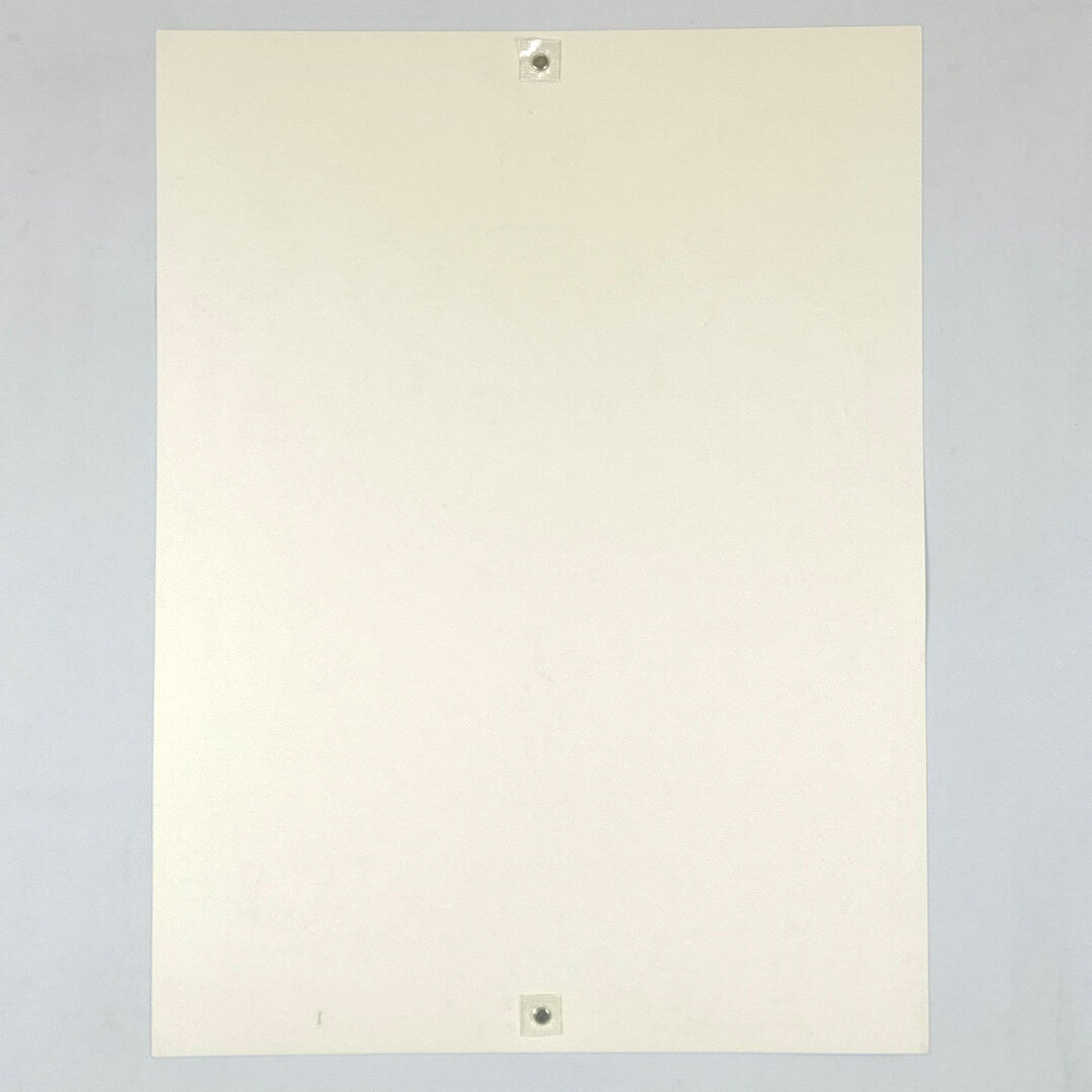 Backside of poster showing no damage. 