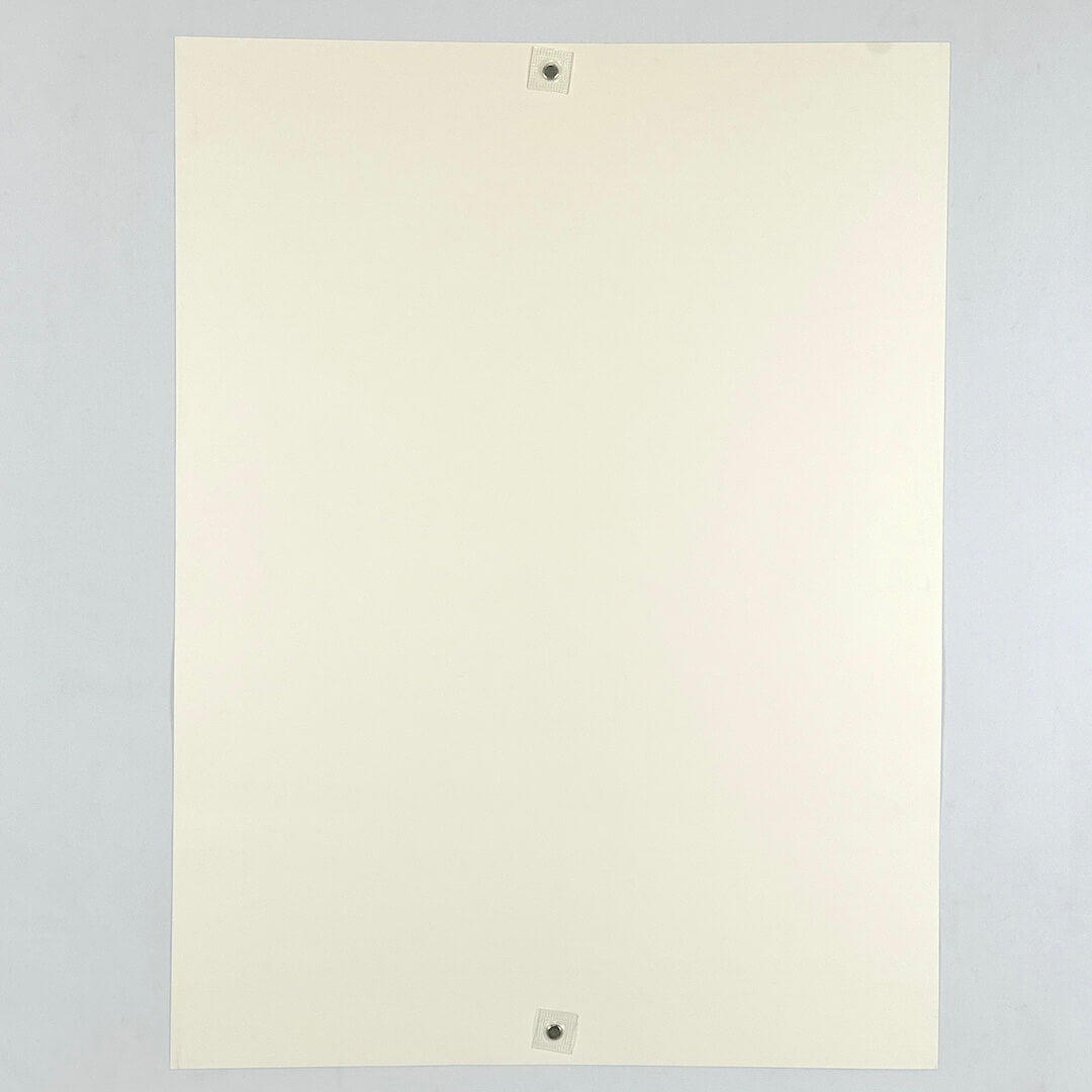 Backside of poster to show stain placement and no other damage. 