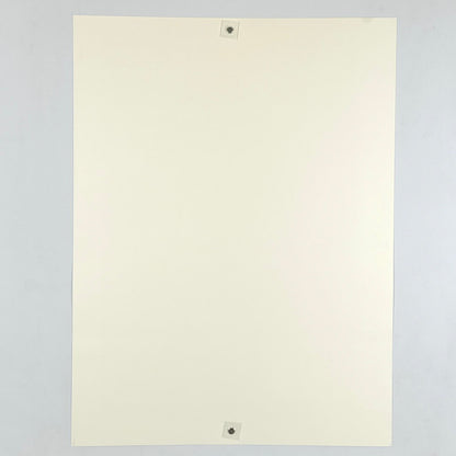 Backside of poster to show stain placement and no other damage. 