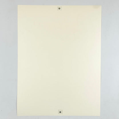 Backside of poster to show stain placement and lack of other damage. 