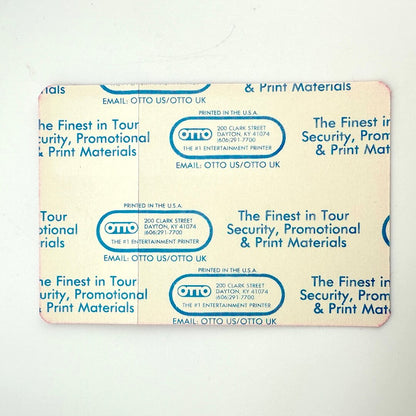 Backside of sticker to show manufacturer information and condition. 