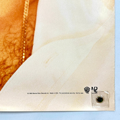 Bottom right corner with promo information and slight wear to right edge. 