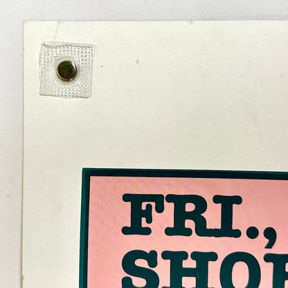 Top left corner of poster with some wear to corner and edges. 