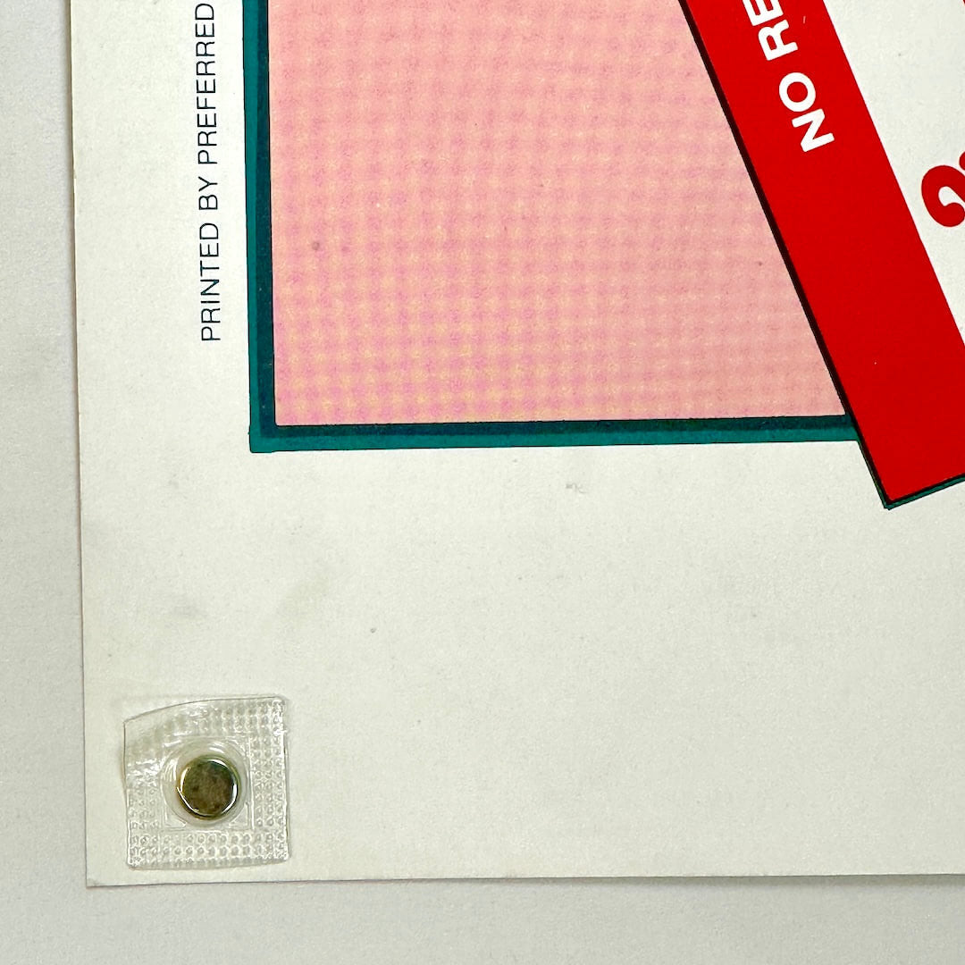 Bottom left corner of poster with some wear to corner and edges. 