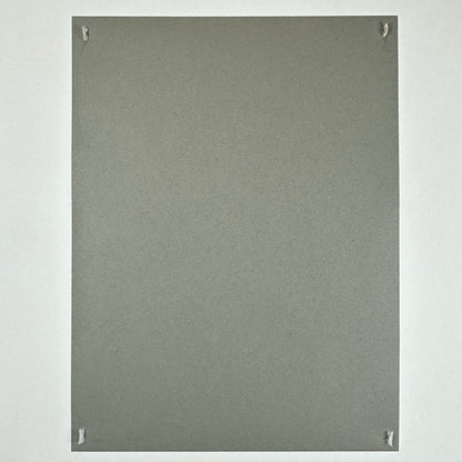 Back of poster, no design just gray paper. 