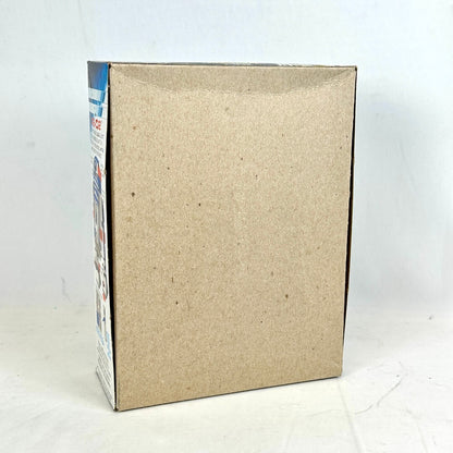 Cardboard box with a visible brand logo on a white background
