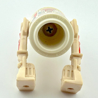 Toy figure with a cylindrical body and jointed arms on a white background