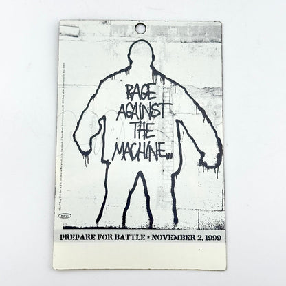 Album cover for 'Rage Against the Machine' with a stylized figure and text on a textured background