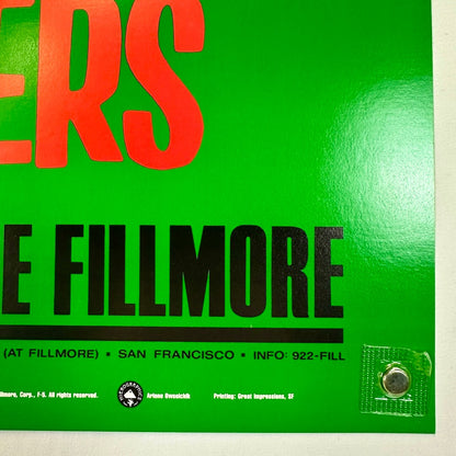 Bottom right corner of poster in mint condition. 