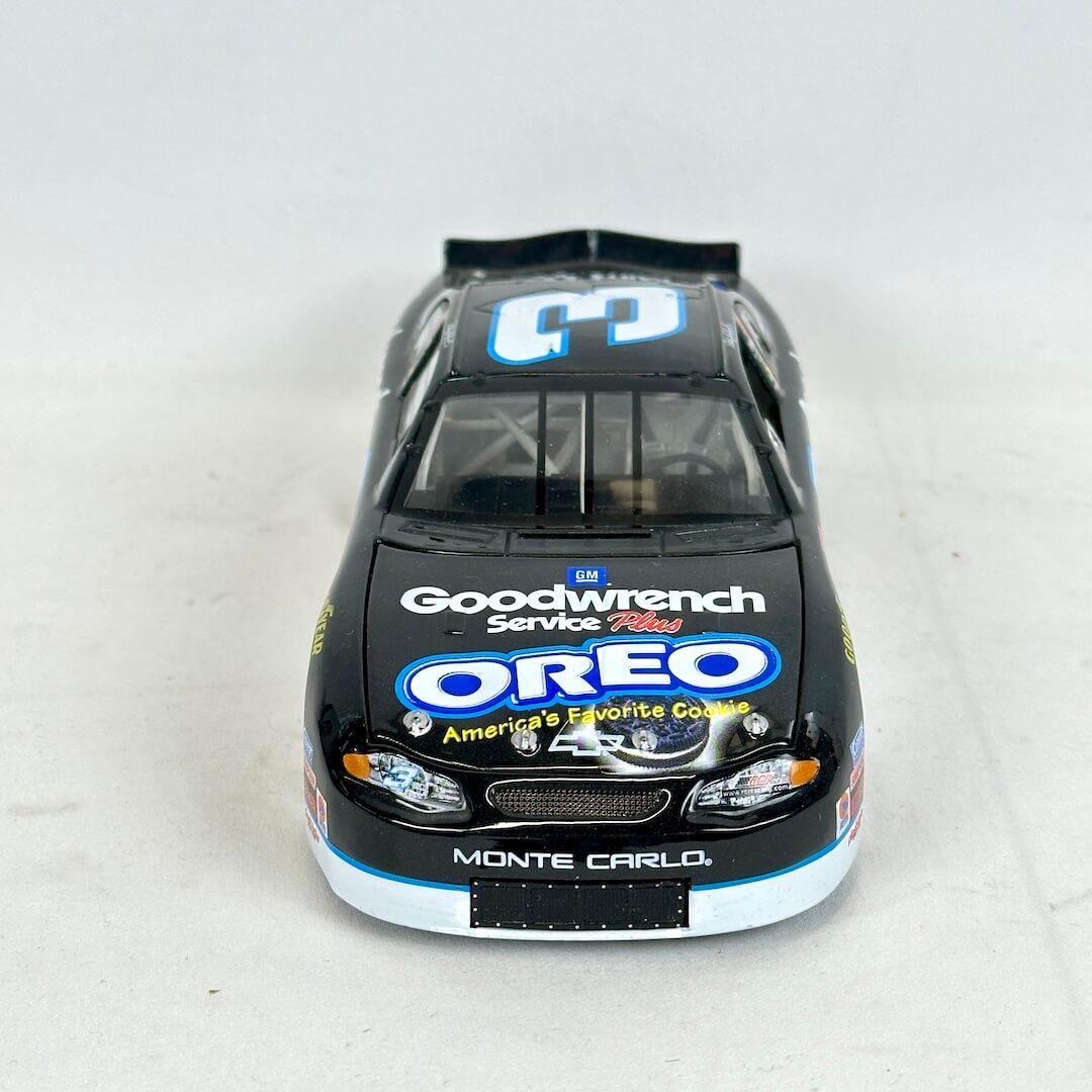 Model car with Goodwrench and Oreo branding on a white background