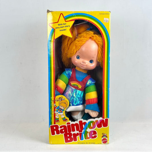 Vintage Rainbow Brite doll in packaging on a white background
