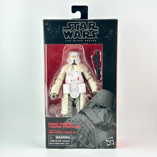 Star Wars The Black Series Hasbro 6-inch Range Trooper action figure in its original window box packaging.