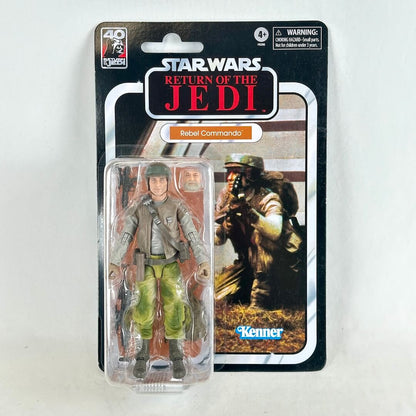 Star Wars Return of the Jedi Rebel Commando action figure in its original Kenner retro-style packaging.