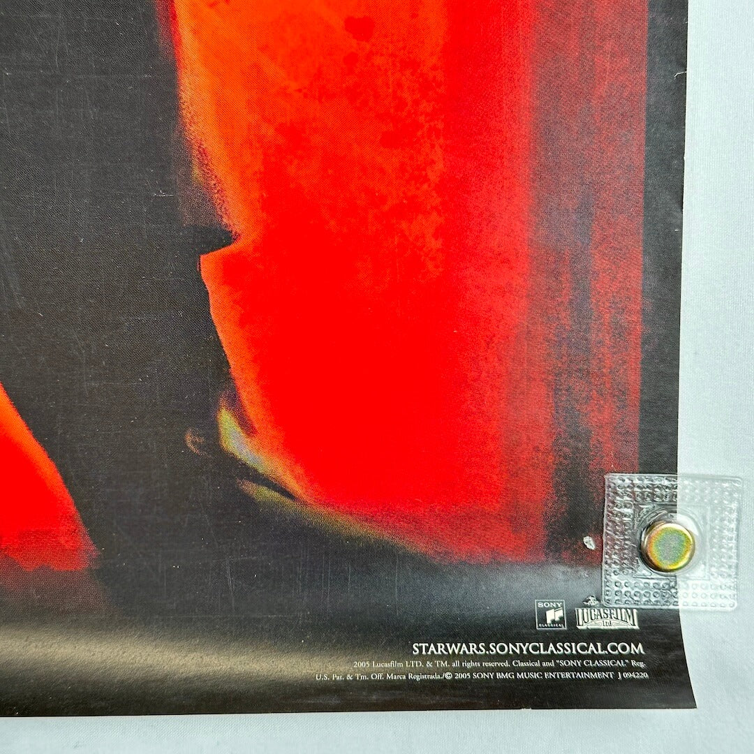 Bottom right corner with licensing information and good corner.