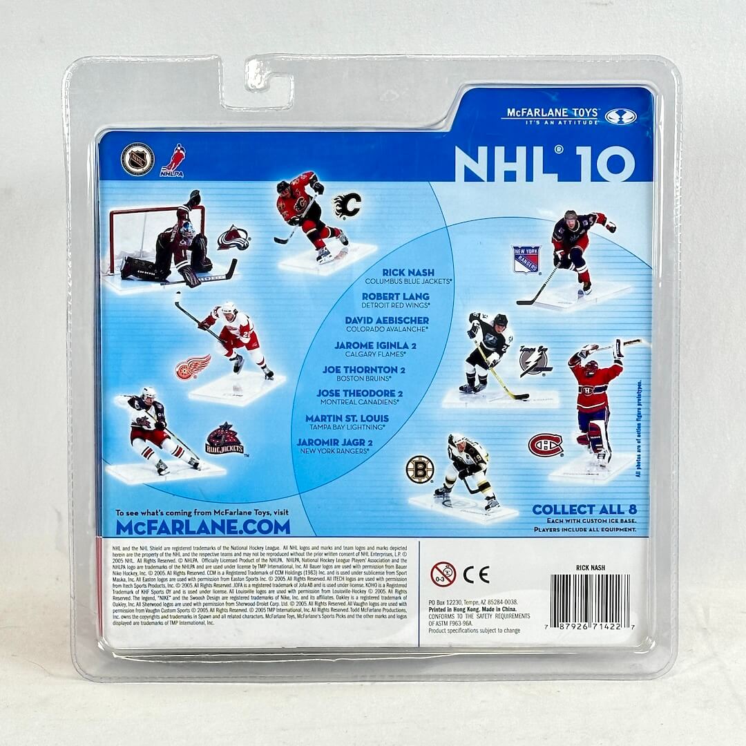 Hockey action figure set in packaging with NHL branding