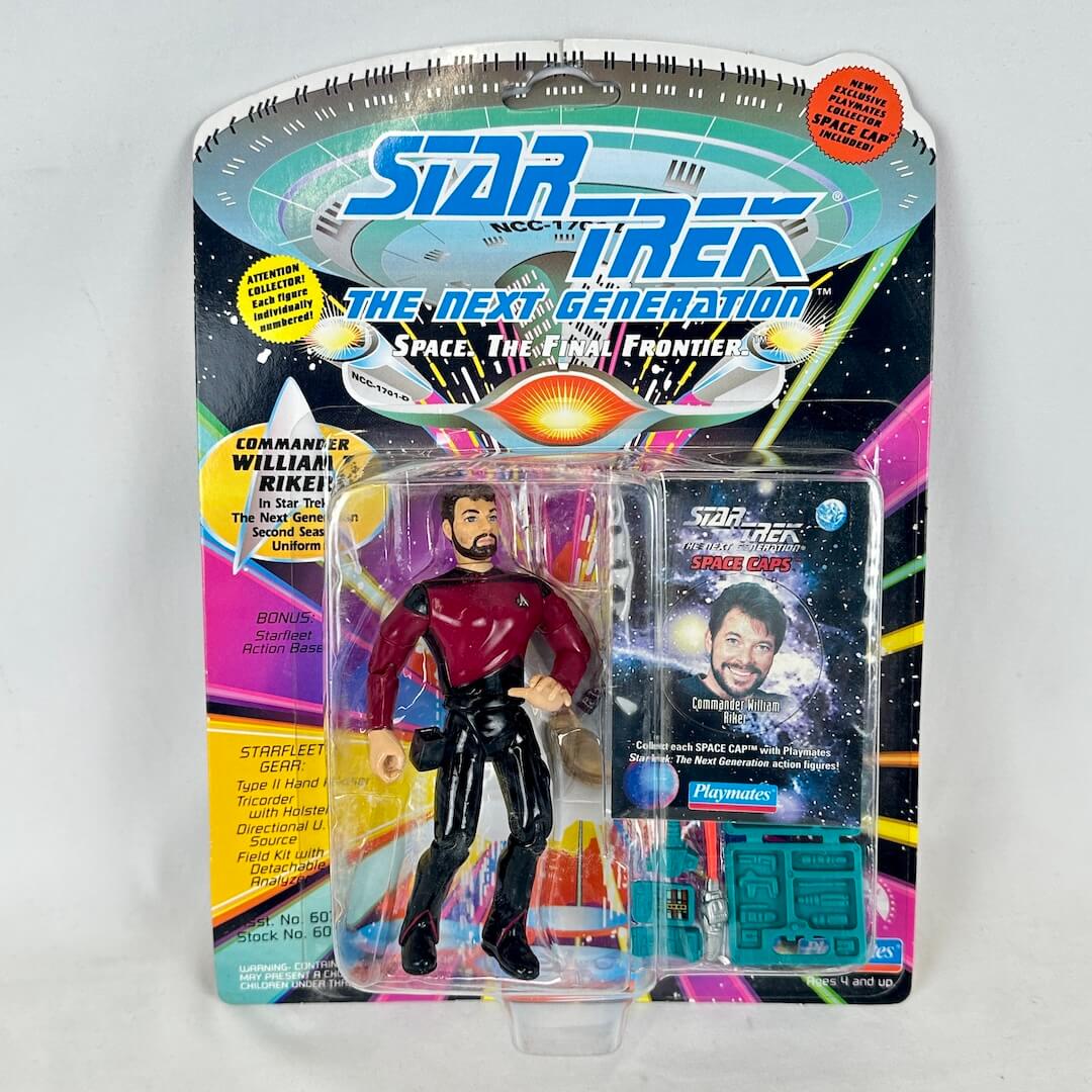 Star Trek action figure in packaging on a light gray background