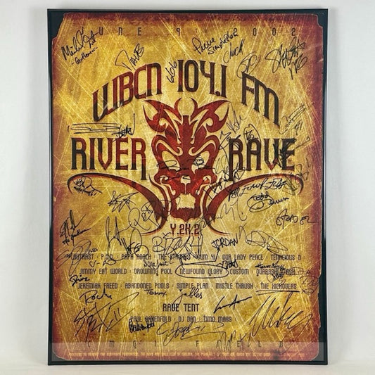 River Rave - 2002 - CMGI Field, MA - SUM 41, POD, & More Signed Event Poster