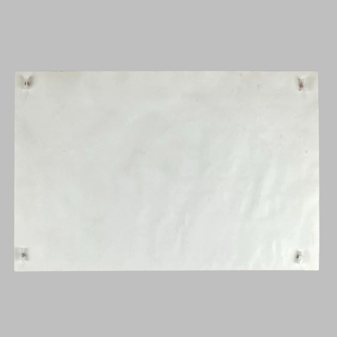 Back of poster showing warping from water damage, no discoloration or other damage.