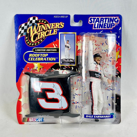 NASCAR action figure in packaging with 'Winners Circle' and 'Starting Lineup' branding.