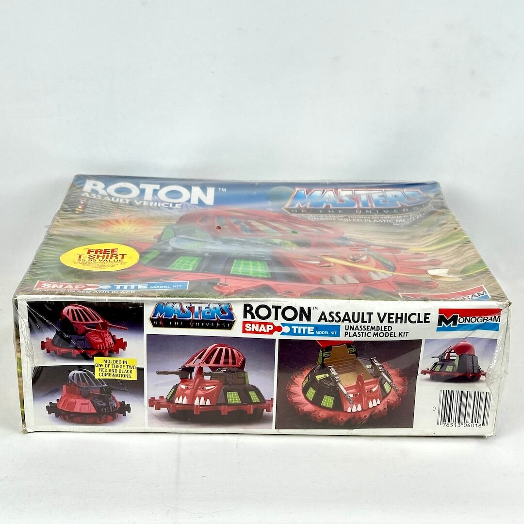 Boxed Roton Assault Vehicle model kit from Masters of the Universe on a white background
