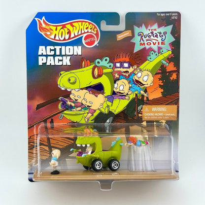 Hot Wheels Action Pack with Rugrats Movie branding in original packaging, photographed on light gray background. 