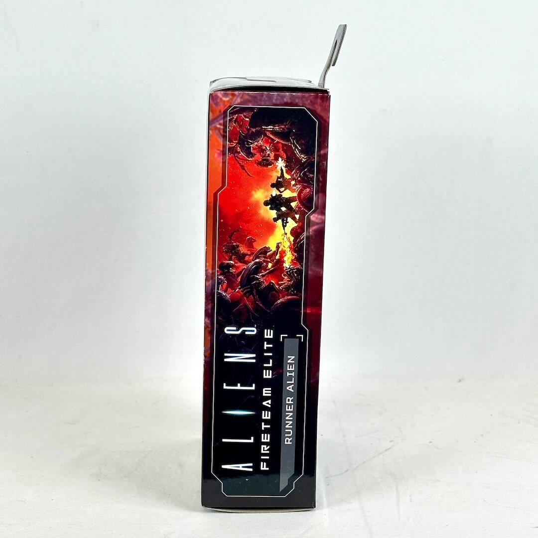 Alien-themed product packaging with fiery design on a white background