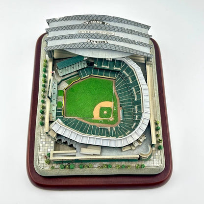 Model of a baseball stadium on a white background