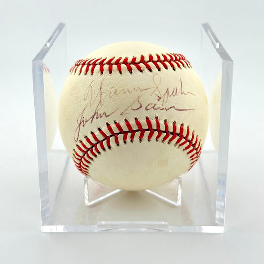 Johnny Sain & Warren Spahn Signed Baseball - JSA