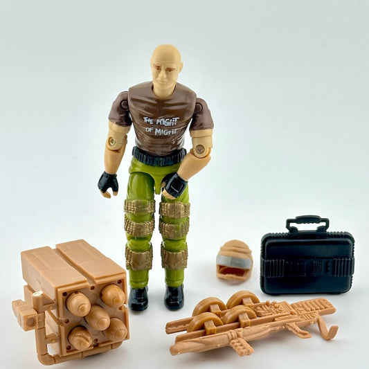 Action figure with accessories on a white background