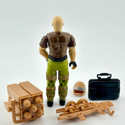 Toy figure with accessories on a white background