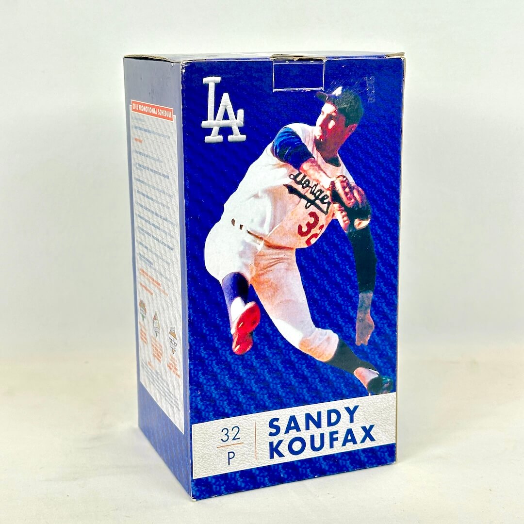 Side view of bobblehead packaging with no obvious wear. 