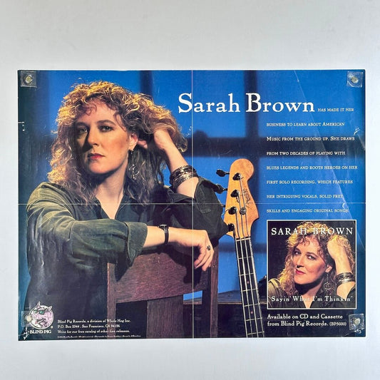 Sarah Brown - 1996 - Record Store Promo Poster