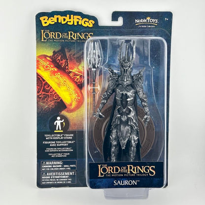 BendyFigs Sauron action figure from The Lord of the Rings, in its original packaging with a clear blister pack.