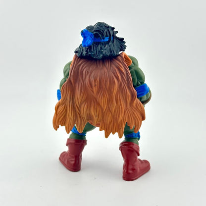 Toy figure with a beard and blue accents on a white background