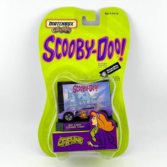 Matchbox Collectible Scooby-Doo! toy Chevy Corvette with Daphne decals in its original blister card packaging.
