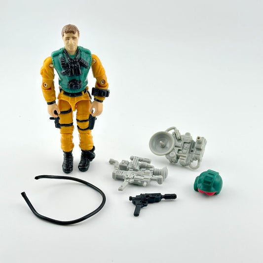 Toy figure with accessories on a white background