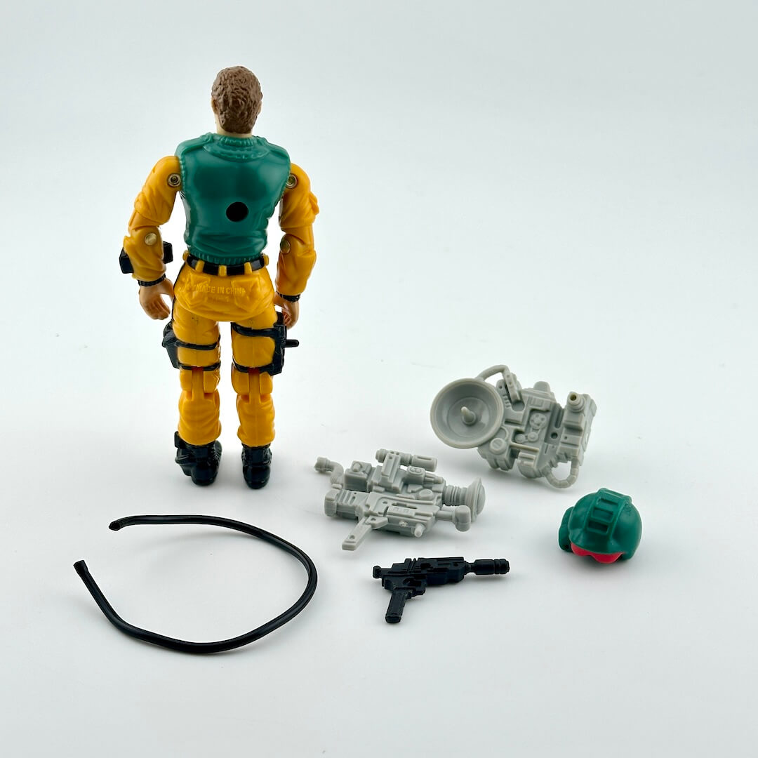 Toy figure with accessories on a white background