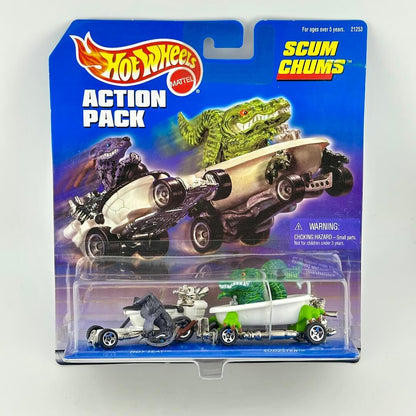 Hot Wheels Mattel Scum Chums Action Pack toy set in its original blister card packaging.